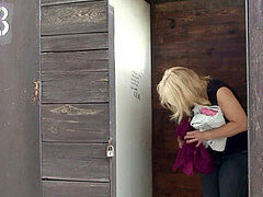 blond grandma ride stranger's man meat on public