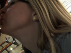 Cute teen in spex deserved a nice cock up her tight vagina