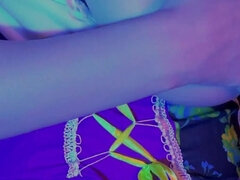 Enthousiasteling, Grote mammen, Natuurlijke tieten, Gezichtspunt, Rijden