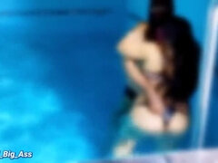 Nadiya's Big Boobs Blowjob and Hardcore Sex in Pool with Boyfriend
