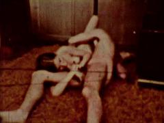 오랄섹스, 흑갈색 머리, 사정 샷, 머리카락이 많은, 하드코어, 대단히, 젖가슴, 빈티지