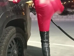 Tanken in Leder Und Boots