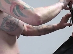 Naked MILF Barber Strips & Shaves