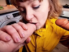 Rubber clad amateur gets dominated in wild bukkake and piss party