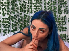 Jewelz Blu eases her boyfriend into the new day by sucking and fucking his big dick