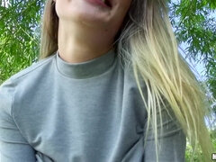 Enthousiasteling, Pijpbeurt, Rondborstig, Vriendin, Likken, Buiten, Kut duiken, Realiteit