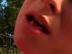 Anal, Blondin, Avsugning, Italiensk, Utomhus, Pool