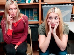 금발의, 오랄섹스, 잡힌, 도기스타일, 핸드잡, 청소년, 유니폼