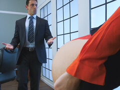 Babe, Blondine, Give finger, Hd, Kontor, Nylonstrømper