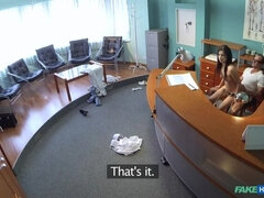 フェラチオ, カップル, 医者, バック, なめる, 看護婦, オフィス, ユニフォーム