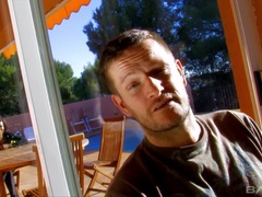 Anal, Svart, Brunette, Sperm skott, Ansiktssperm, Raseblandet, Utendørs, Trekant