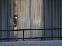 Spy camera on the balcony