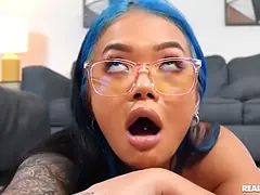 Bikini, Avsugning, Doggystyle, Ansiktsbehandling, Hd, Kök, Rakad, Tatuering