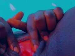 Africano, Amateur, Negro, Maduro, Coño, Solo