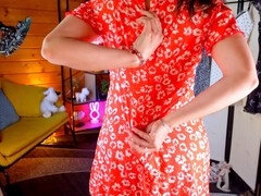 Amateur, Cul à la bouche, Gros cul, Robe, Petite femme, Jarretelles, Nénés, Sous la jupe