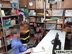 Black teen shoplifter banged hard by sleazy cop