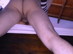 18 años, Universidad, Casero, Orgasmo, Pequeña, Coño, Medias largas, Adolescente