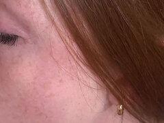 アメリカ人, ぽっちゃり, フェラチオ, カップル, 口内発射, ハメ撮り, 赤毛, タトゥー