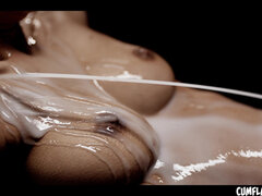 Asiatique, Gros seins, Éjaculation interne, Petite femme, Chatte, Chevaucher, Gicler, Serré