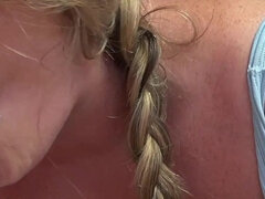 Ερασιτέχνης, Μεγάλα βυζιά, Ξανθιά, Γυμνό αρσενικό, Σπέρμα στο στόμα της, Ώριμη γυναίκα, Καλσόν με τρύπα στον καβάλο, Πρώτου προσώπου