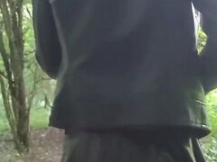 Amatør, Europærer, Hæle, Lingerie, Udendørs, Shemale, Strømper