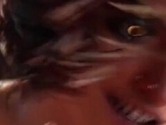 Rigid3d Thick Booty Slut Gets Her Ass Destroyed - Dirty Pussy Squirting, Cum-hungry, Gaping Hardcore Action