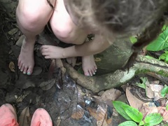 Amatéři, Brunetka, Exhibicionisti, Přítelkyně, Venku, Na veřejnosti, Pička, Kozičky