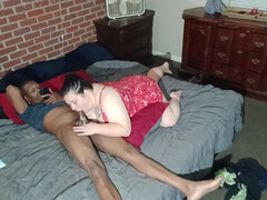 아메리카인, 크고 아름다운 여자, 오랄섹스, 커플, 집에서 만든, 다른 인종간의, 밀프