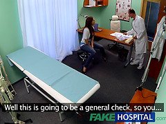 Tina Kay gets her big boobs drilled by a horny doctor in a fake hospital