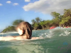 Amateur, Playa, Rubia, Muñeca, Al aire libre, Pov, Público, Tetas