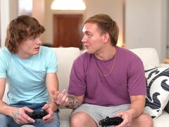 Stepmommy bangs her stepson and his best bud in a threesome