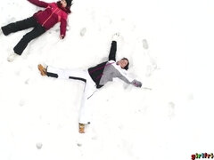 Girlfriends - Flirty Snow Fun And Shower Love Making 1 -