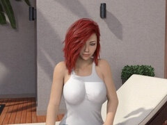 Facial cumshot, big boobs, 3d adult game