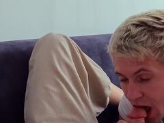 Guy Took a Pornstar Home After Dinner and Let Him Destroy His Throat and Tight Hole
