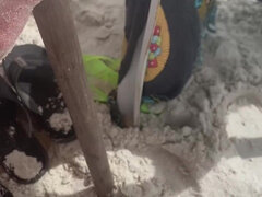 Amateur, Playa, Fetiche de pies, Solo