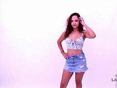 super hot Teen gets her tight ass penetrated at modeling casting