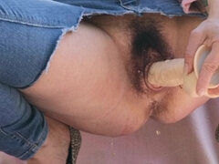 Belle grosse femme bgf, Femelle, Allemand, Poilue, Talons, Jeans, Masturbation, Gicler