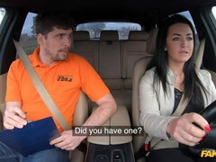 Amateur Czech Student Driver Doll Banged on Backseat