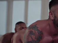 Anal, Verga grande, Negro, Mamada, Ébano, Gay, Interracial