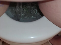 Extreme Closeup Hairy Pussy Pissing Into Toilet