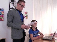 Bitch, Avsugning, Sperma i munnen, Snopp, Ansiktsbehandling, Hd, Naturliga tuttar, Kontor