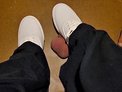 I slurp his dick with white sneakers