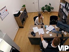 Vacker, Fångad, Otrohet, Par, Hd, Kontor, Verklighet, Stockings