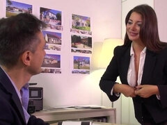 Anális szex, Gesztenyebarna, Közelkép, Francia, Nyalás, Iroda, Nuni, Harisnya