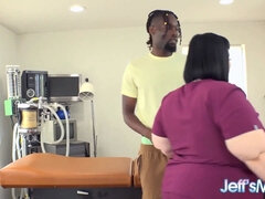 Hot Fat Nurse Alexxxis Allure Runs Some Tests on Patient's BBC