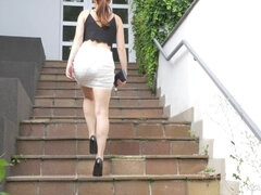 Lustful young landlady wants a guy's dick as a rent