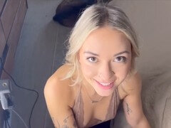 Electrician pounded hard and cums twice in pussy and mouth