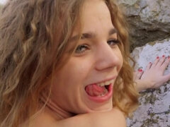 Mamada, Al aire libre, Adolescente, Tetas