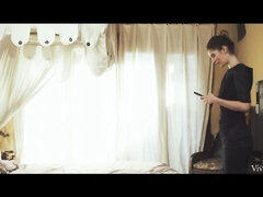 흑갈색 머리, 핑거링, 레즈비언, 대단히, 수음, 보지, 스트리핑, 청소년