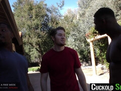 CuckoldSessions - Hot Petite Blonde Babe Loves Getting Spitroasted In Front Of Her Cuck Bf